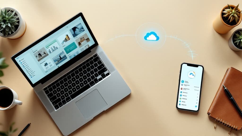 Adrixis Drive sur laptop et smartphone avec synchronisation en temps réel